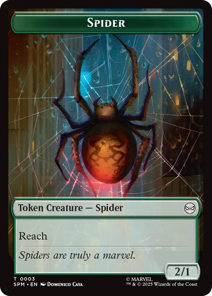 Image for Spider // Illusion Villain Double-Sided Token (3 // 2) (Marvel's Spider-Man) - Magic: The Gathering