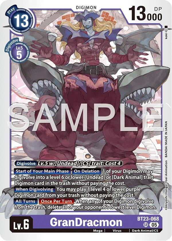 Image for GranDracmon (BT23-068 SR) - Digimon Card Game