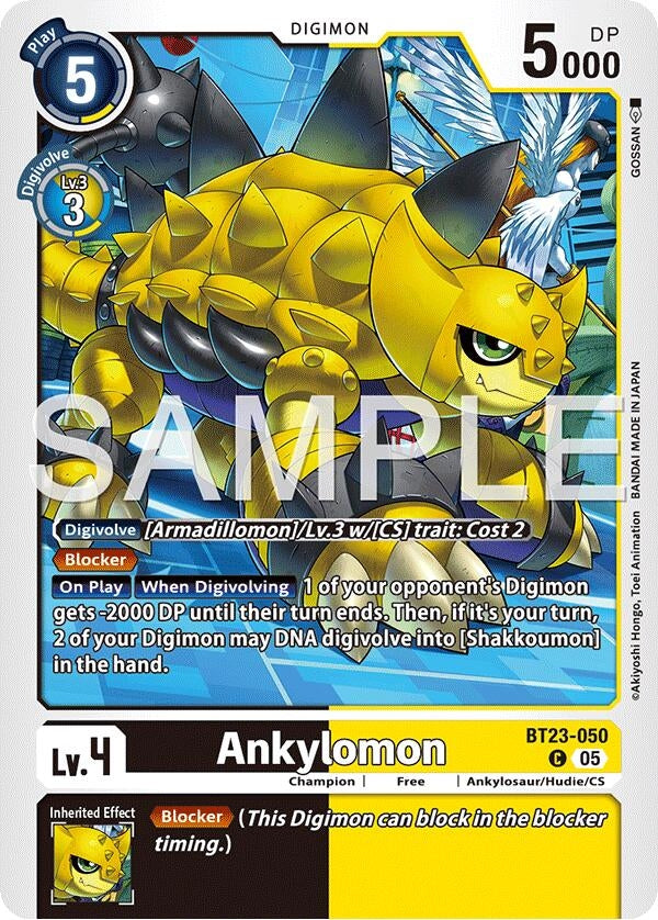 Image for Ankylomon (BT23-050 C) - Digimon Card Game