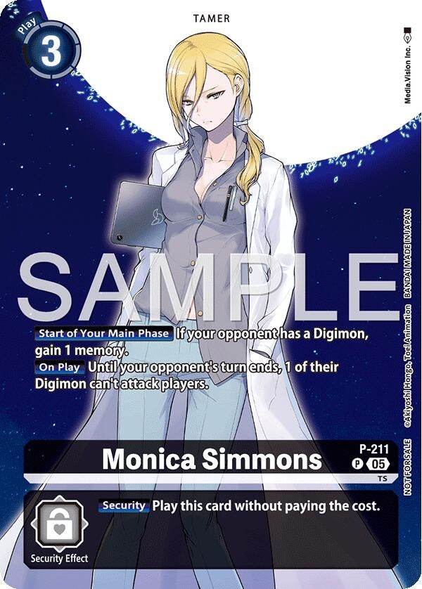Image for Monica Simmons (Hacker's Slumber Box Promotion Pack) (P-211 P) - Digimon Card Game