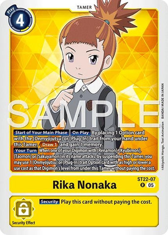 Image for Rika Nonaka (ST22-07 R) - Digimon Card Game