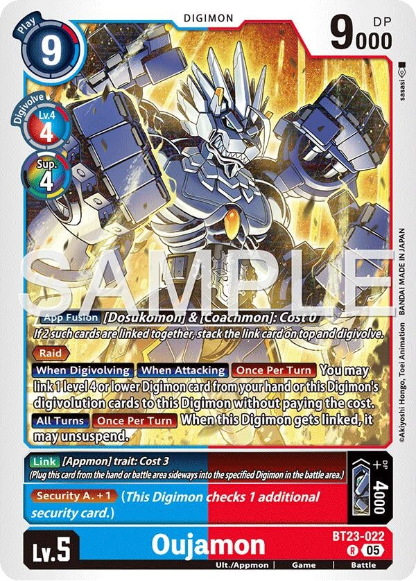 Image for Oujamon (BT23-022 R) - Digimon Card Game