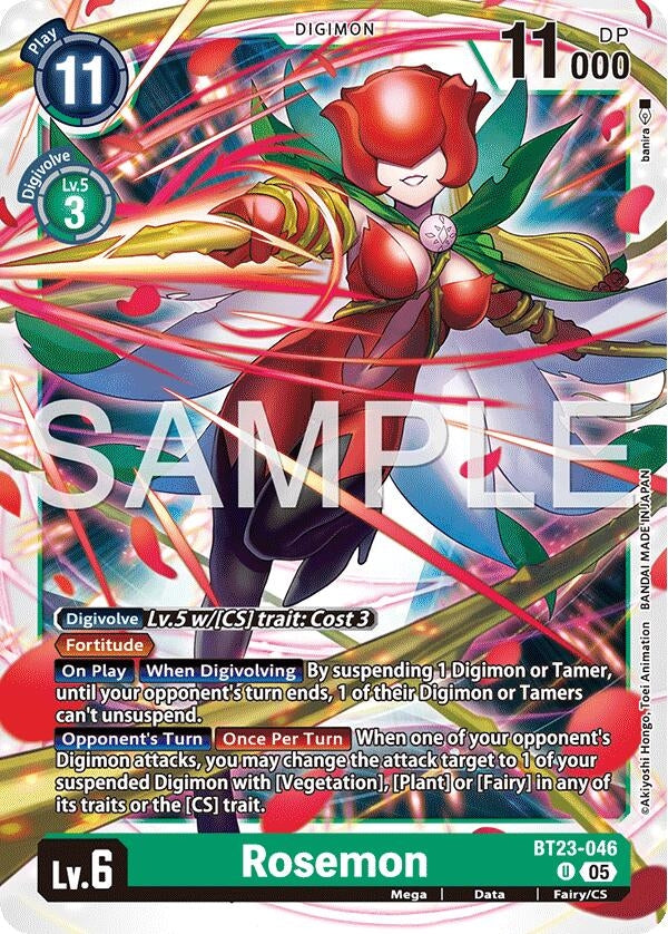 Image for Rosemon (BT23-046 U) - Digimon Card Game