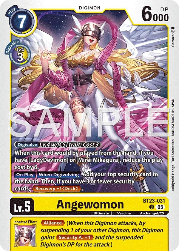 Image for Angewomon (BT23-031 U) - Digimon Card Game
