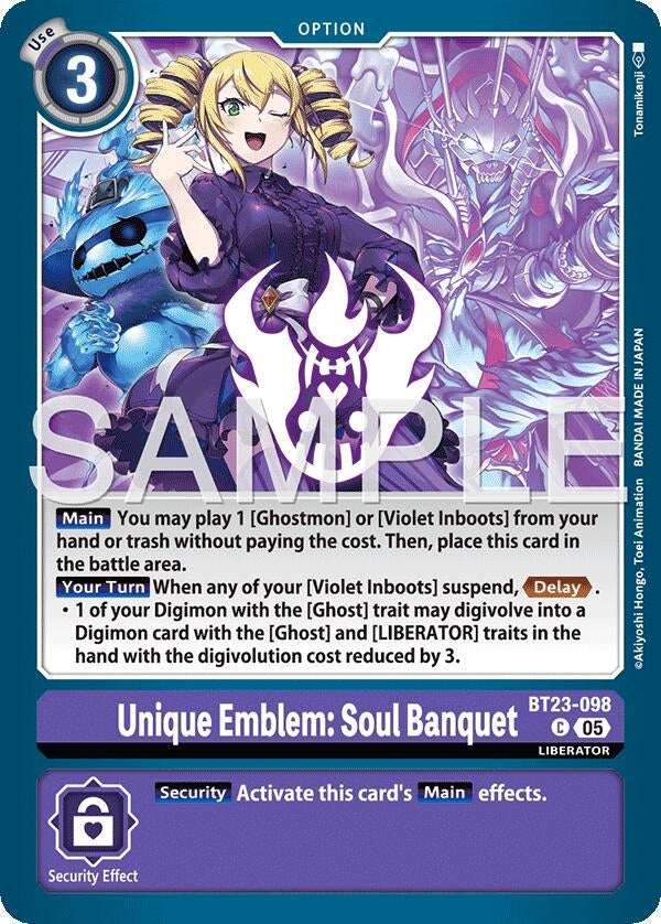 Image for Unique Emblem: Soul Banquet (BT23-098 C) - Digimon Card Game