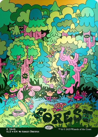 Image for Forest (1949) (Rainbow Foil) (1949) (Secret Lair Drop Series) - Magic: The Gathering