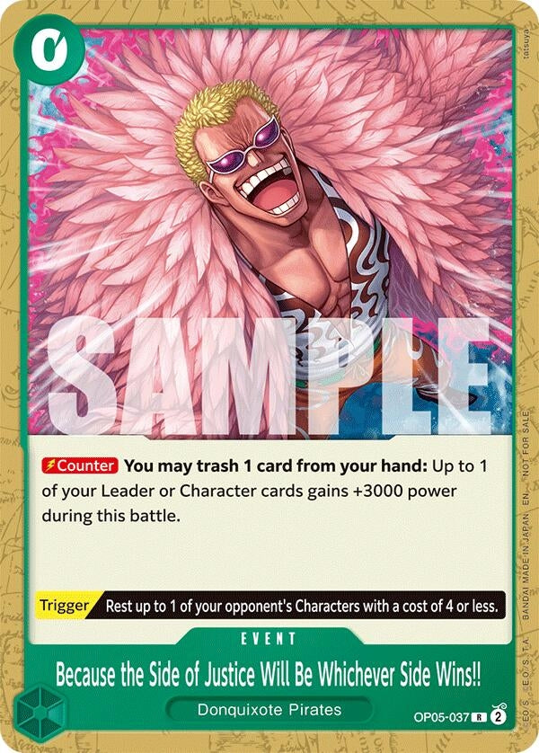 Image for Because the Side of Justice Will Be Whichever Side Wins!! (Tournament Pack 2025 Vol. 4) (OP05-037) (One Piece Promotion Cards) - One Piece Card Game