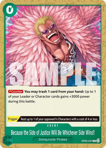 Image for Because the Side of Justice Will Be Whichever Side Wins!! (Tournament Pack 2025 Vol. 4) (OP05-037) (One Piece Promotion Cards) - One Piece Card Game