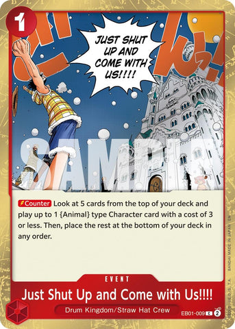 Image for Just Shut Up and Come with Us!!!! (Pirate Foil) (EB01-009) (Premium Booster -The Best- Vol. 2) - One Piece Card Game
