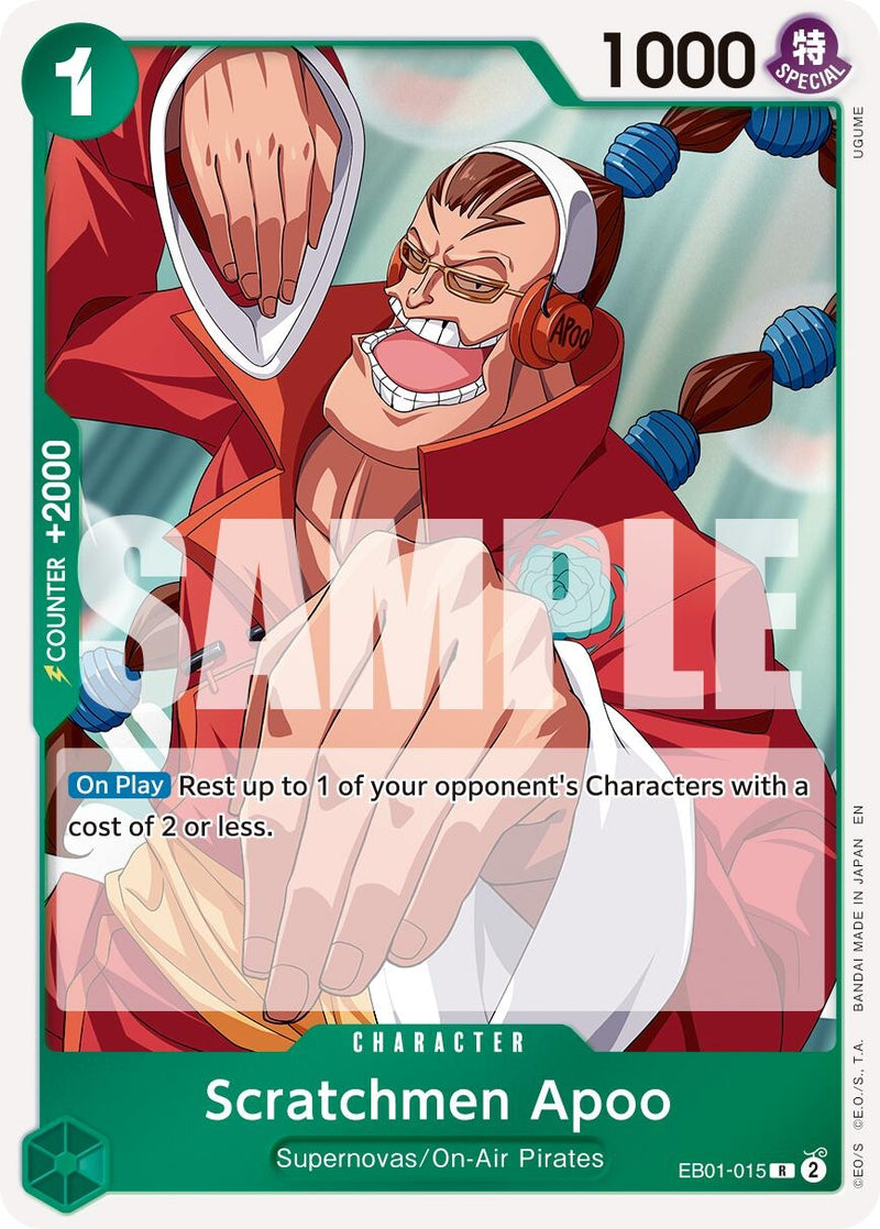 Image for Scratchmen Apoo - EB01-015 (Reprint) (EB01-015) (Premium Booster -The Best- Vol. 2) - One Piece Card Game