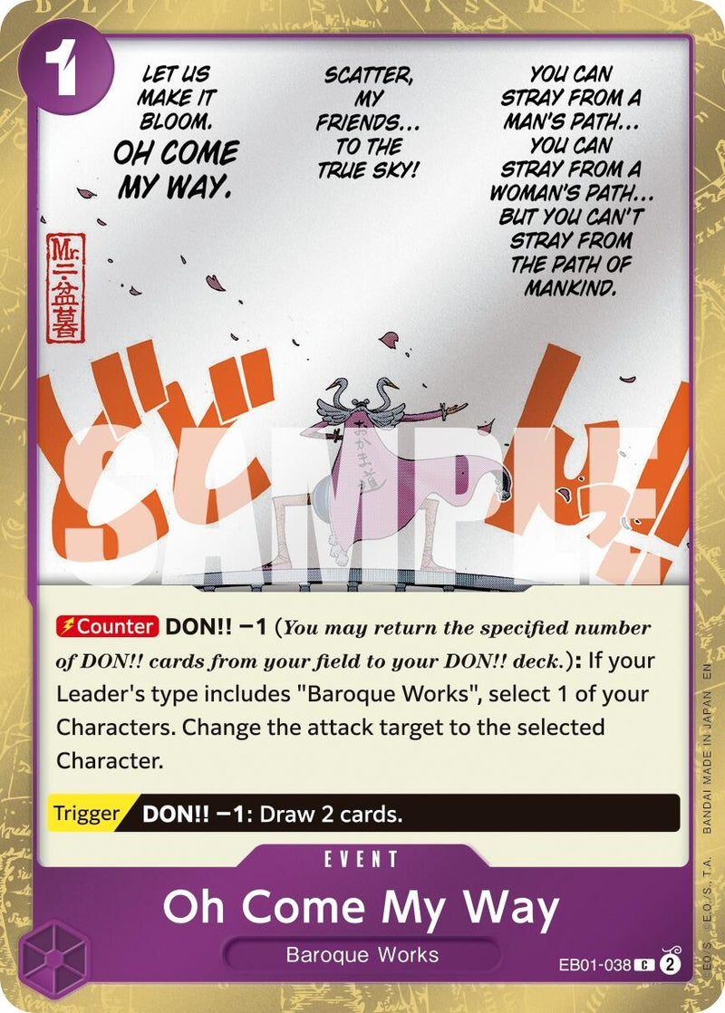 Image for Oh Come My Way (Pirate Foil) (EB01-038) (Premium Booster -The Best- Vol. 2) - One Piece Card Game