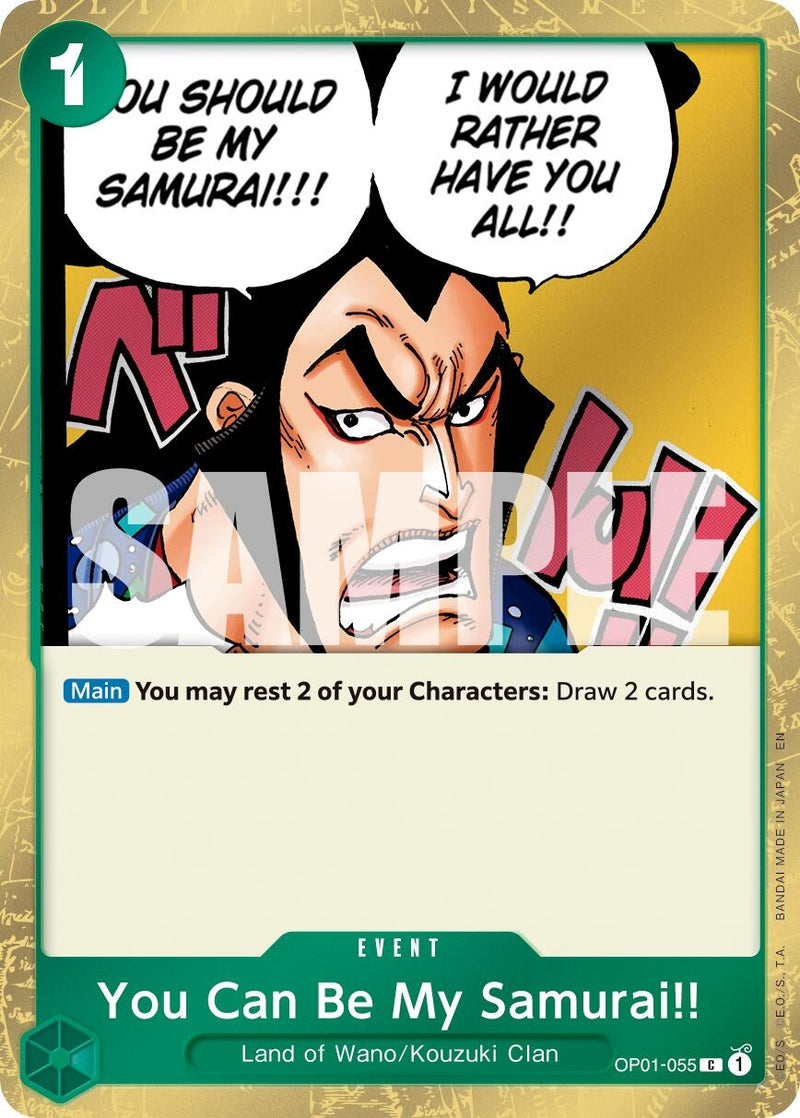 Image for You Can Be My Samurai!! (Pirate Foil) (OP01-055) (Premium Booster -The Best- Vol. 2) - One Piece Card Game