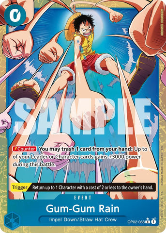Image for Gum-Gum Rain (Alternate Art) (OP02-068) (Premium Booster -The Best- Vol. 2) - One Piece Card Game