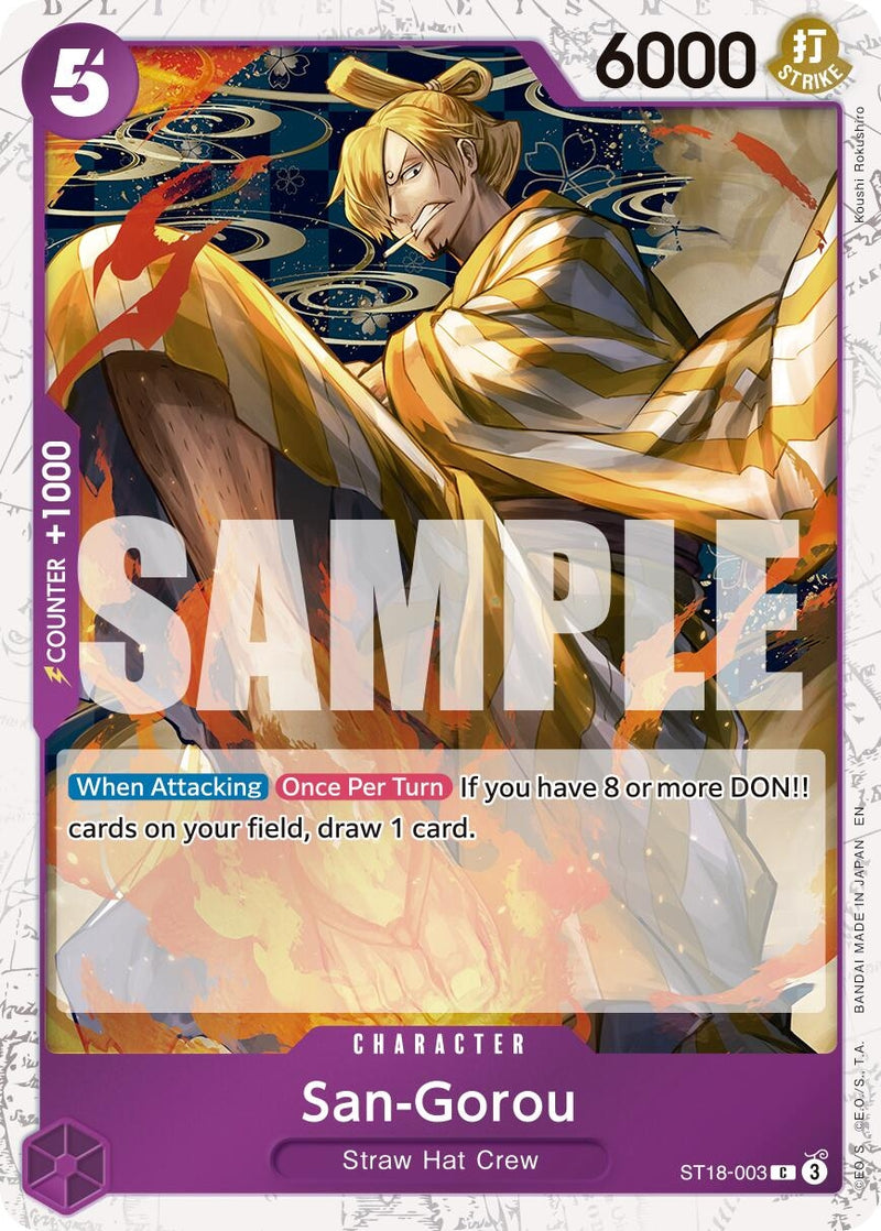 Image for San-Gorou (Pirate Foil) (ST18-003) (Premium Booster -The Best- Vol. 2) - One Piece Card Game