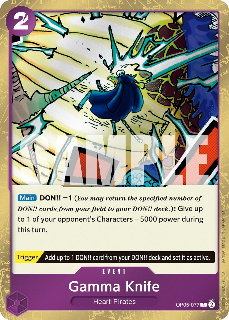 Image for Gamma Knife (Pirate Foil) (OP05-077) (Premium Booster -The Best- Vol. 2) - One Piece Card Game