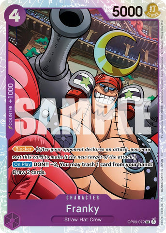 Image for Franky - OP09-072 (Reprint) (OP09-072) (Premium Booster -The Best- Vol. 2) - One Piece Card Game
