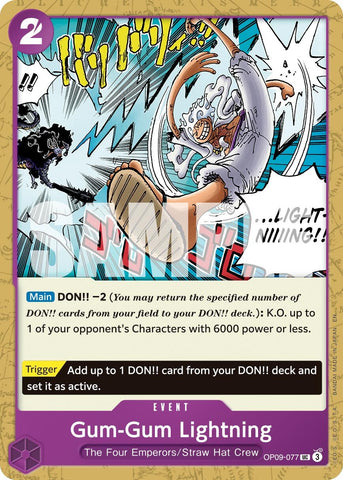 Image for Gum-Gum Lightning (Reprint) (OP09-077) (Premium Booster -The Best- Vol. 2) - One Piece Card Game