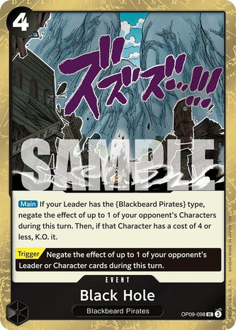 Image for Black Hole (Pirate Foil) (OP09-098) (Premium Booster -The Best- Vol. 2) - One Piece Card Game