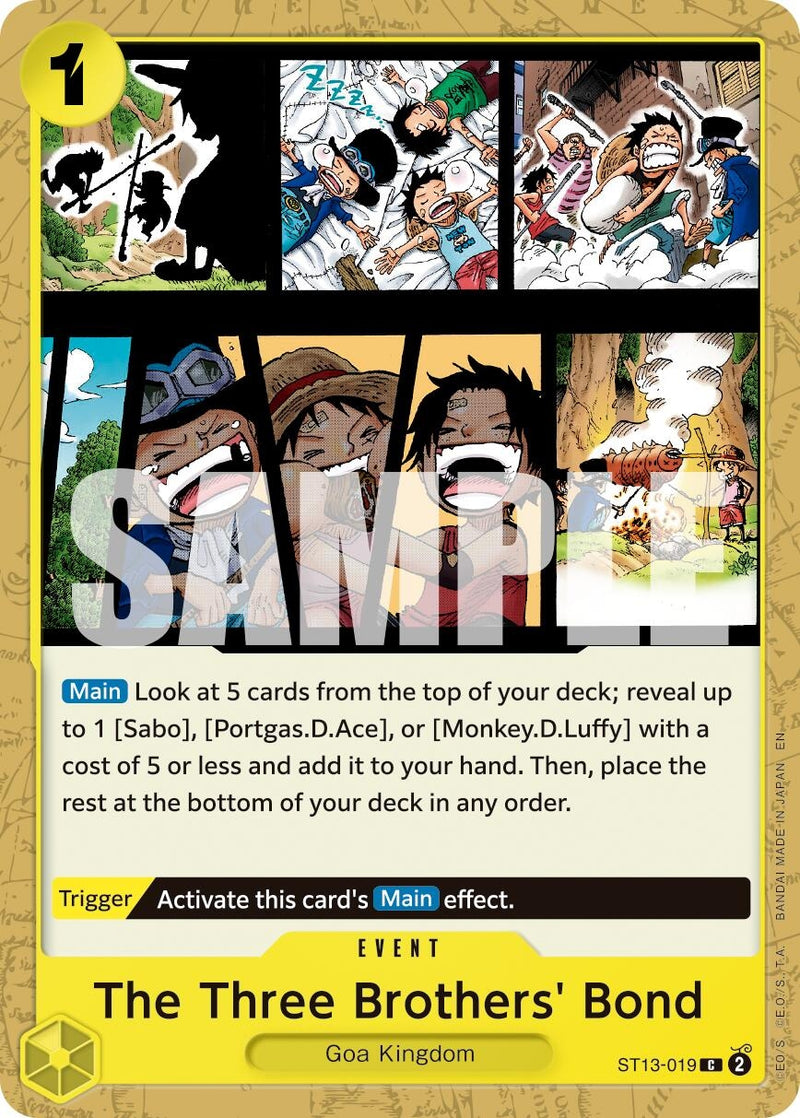 Image for The Three Brothers' Bond (Reprint) (ST13-019) (Premium Booster -The Best- Vol. 2) - One Piece Card Game