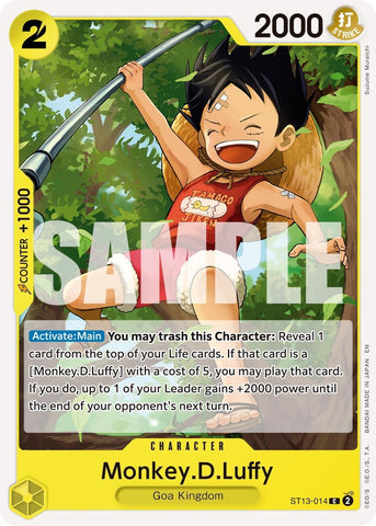 Image for Monkey.D.Luffy - ST13-014 (Reprint) (ST13-014) (Premium Booster -The Best- Vol. 2) - One Piece Card Game