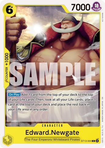 Image for Edward.Newgate - ST13-004 (Reprint) (ST13-004) (Premium Booster -The Best- Vol. 2) - One Piece Card Game