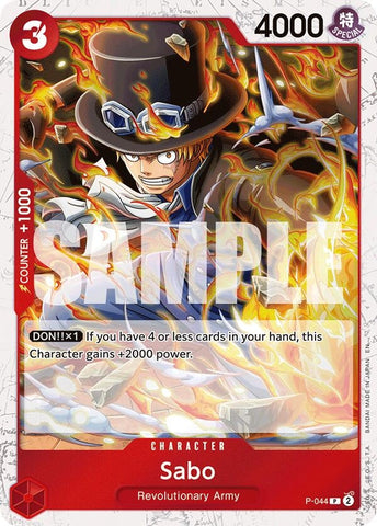 Image for Sabo - P-044 (Pirate Foil) (P-044) (Premium Booster -The Best- Vol. 2) - One Piece Card Game