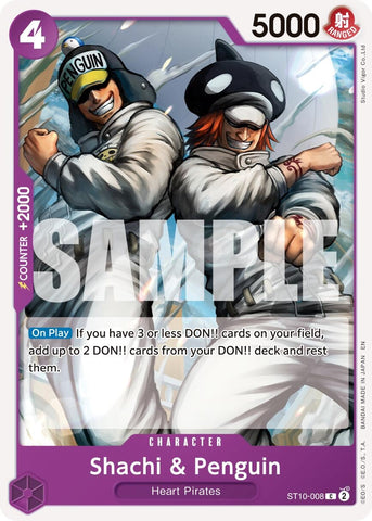 Image for Shachi & Penguin (Reprint) (ST10-008) (Premium Booster -The Best- Vol. 2) - One Piece Card Game