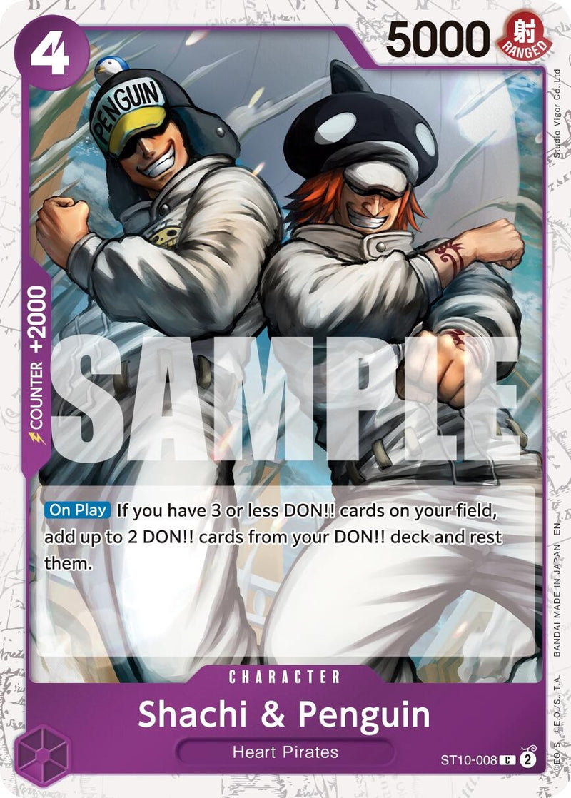 Image for Shachi & Penguin (Pirate Foil) (ST10-008) (Premium Booster -The Best- Vol. 2) - One Piece Card Game