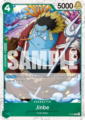 Image for Jinbe - P-063 (Pirate Foil) (P-063) (Premium Booster -The Best- Vol. 2) - One Piece Card Game