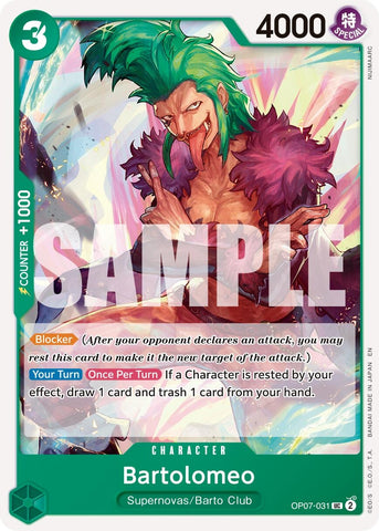 Image for Bartolomeo (Reprint) (OP07-031) (Premium Booster -The Best- Vol. 2) - One Piece Card Game