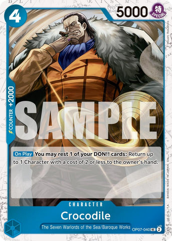 Image for Crocodile - OP07-040 (Pirate Foil) (OP07-040) (Premium Booster -The Best- Vol. 2) - One Piece Card Game