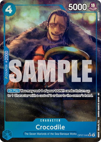 Image for Crocodile - OP07-040 (Alternate Art) (OP07-040) (Premium Booster -The Best- Vol. 2) - One Piece Card Game