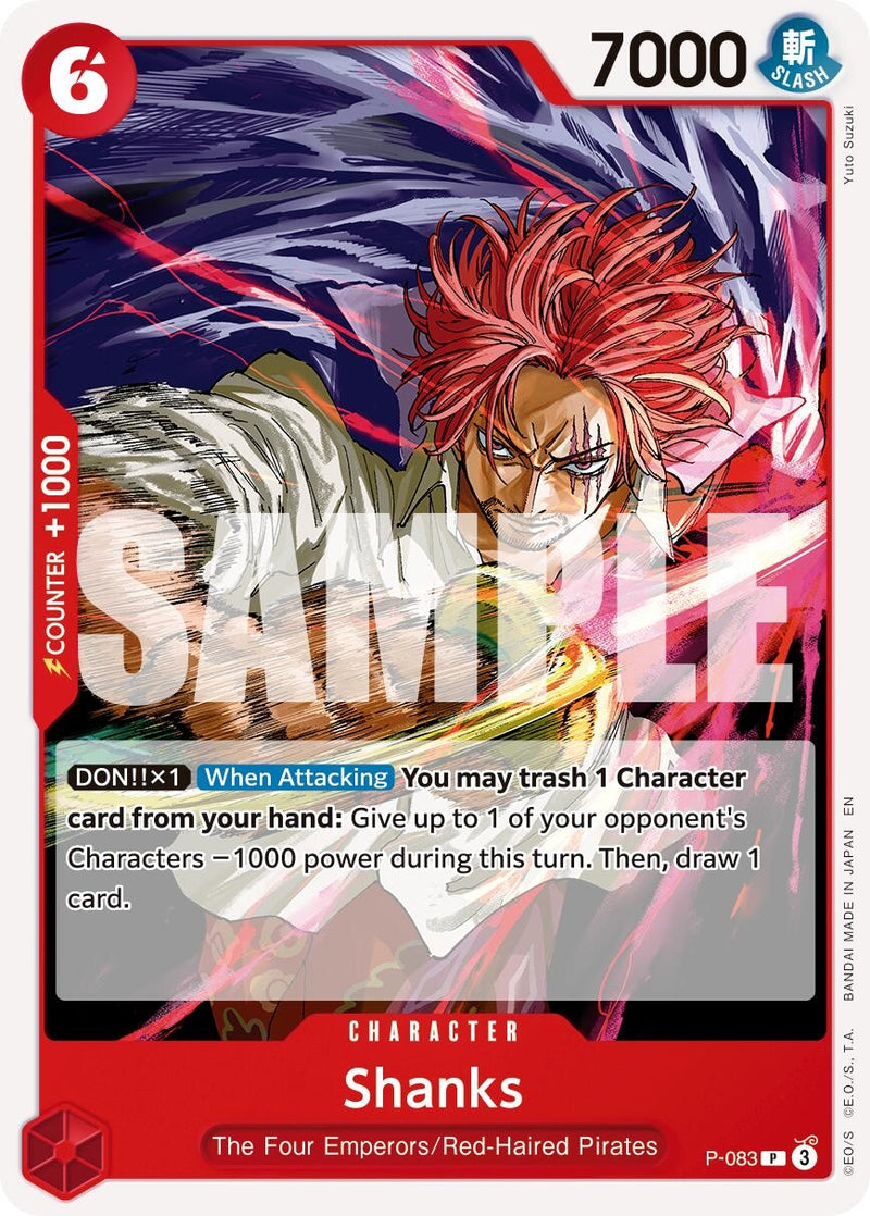 Image for Shanks - P-083 (Reprint) (P-083) (Premium Booster -The Best- Vol. 2) - One Piece Card Game