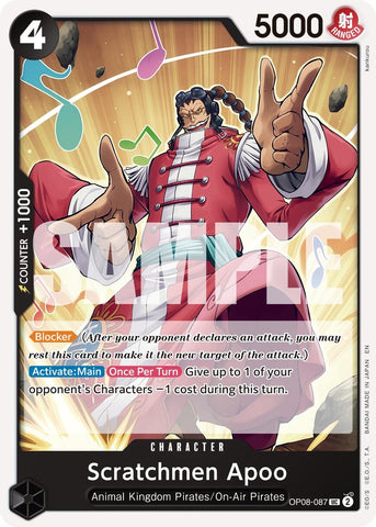 Image for Scratchmen Apoo - OP08-087 (Reprint) (OP08-087) (Premium Booster -The Best- Vol. 2) - One Piece Card Game