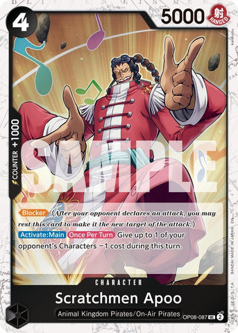 Image for Scratchmen Apoo - OP08-087 (Pirate Foil) (OP08-087) (Premium Booster -The Best- Vol. 2) - One Piece Card Game