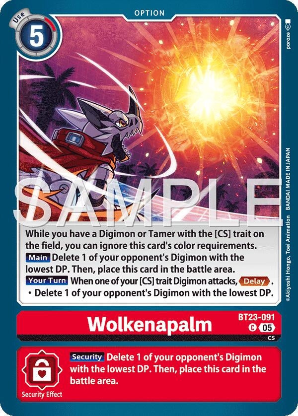 Image for Wolkenapalm (BT23-091 C) - Digimon Card Game