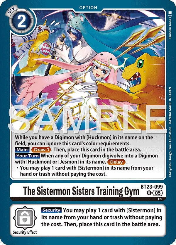 Image for The Sistermon Sisters Training Gym (BT23-099 U) - Digimon Card Game