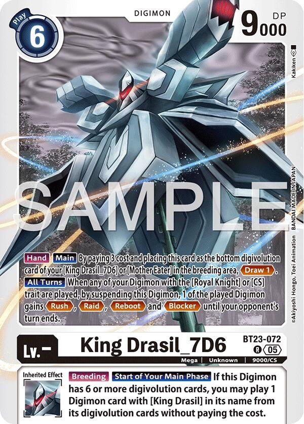 Image for King Drasil_7D6 (BT23-072 R) - Digimon Card Game