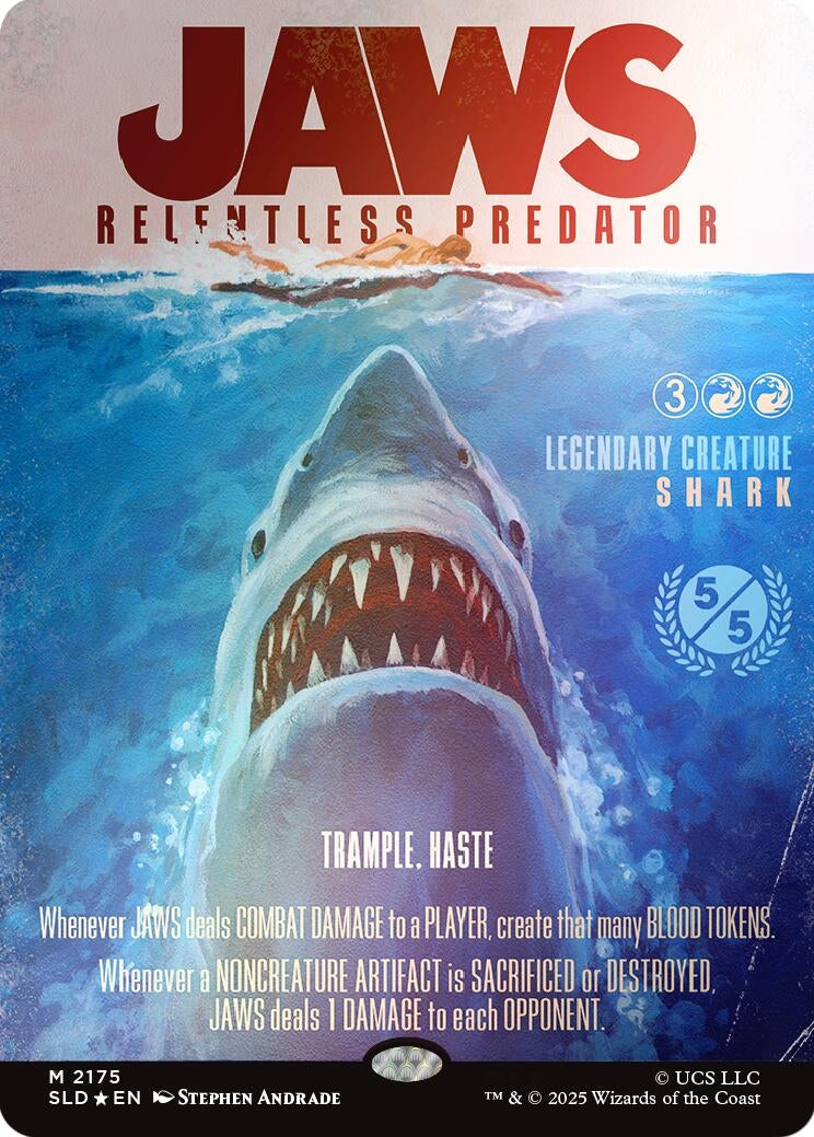 Image for Jaws, Relentless Predator (Rainbow Foil) (2175) (Secret Lair Drop Series) - Magic: The Gathering
