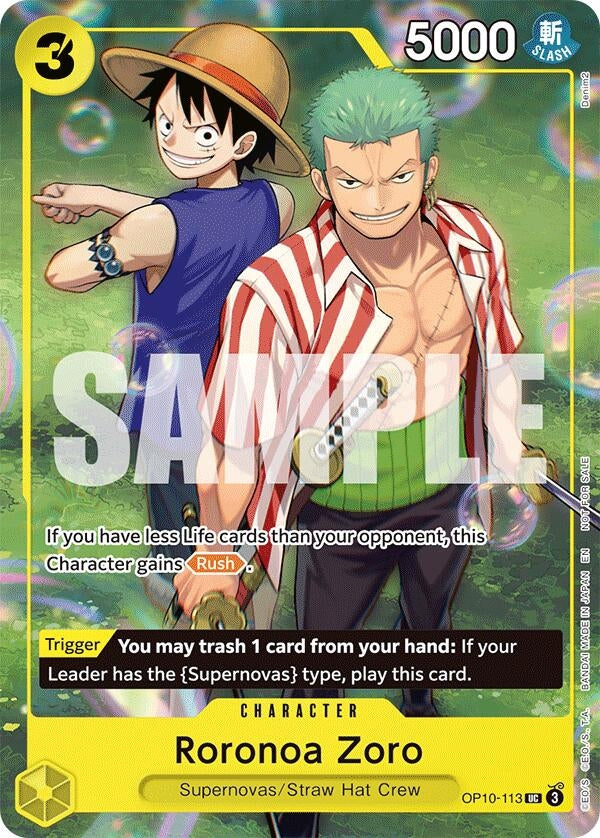 Image for Roronoa Zoro (Learn Together Deck Set - Set Sail Event) (OP10-113) (One Piece Promotion Cards) - One Piece Card Game