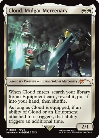 Image for Cloud, Midgar Mercenary (1) (Unique and Miscellaneous Promos) - Magic: The Gathering