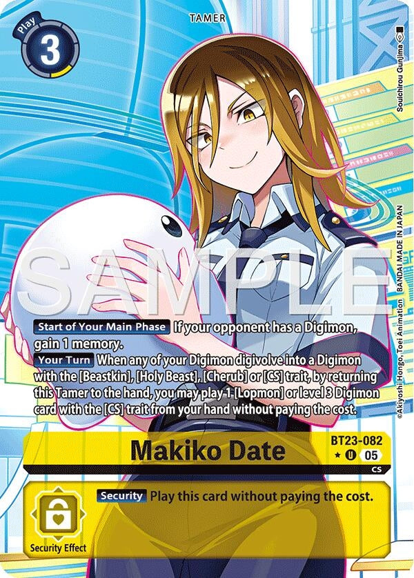 Image for Makiko Date (Alternate Art) (BT23-082 U) - Digimon Card Game