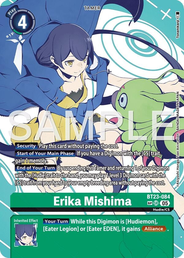Image for Erika Mishima (SP) (BT23-084 SR) - Digimon Card Game