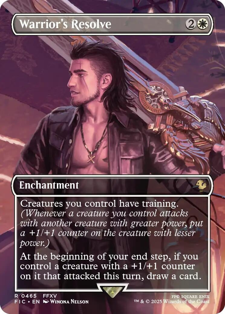 Image for Warrior's Resolve (Borderless) (465) (FINAL FANTASY) - Magic: The Gathering