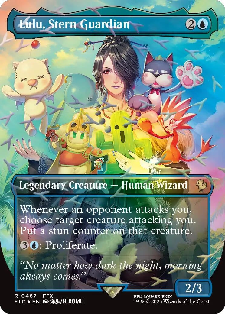 Image for Lulu, Stern Guardian (Borderless) (Chocobo Track Foil) (467) (FINAL FANTASY) - Magic: The Gathering