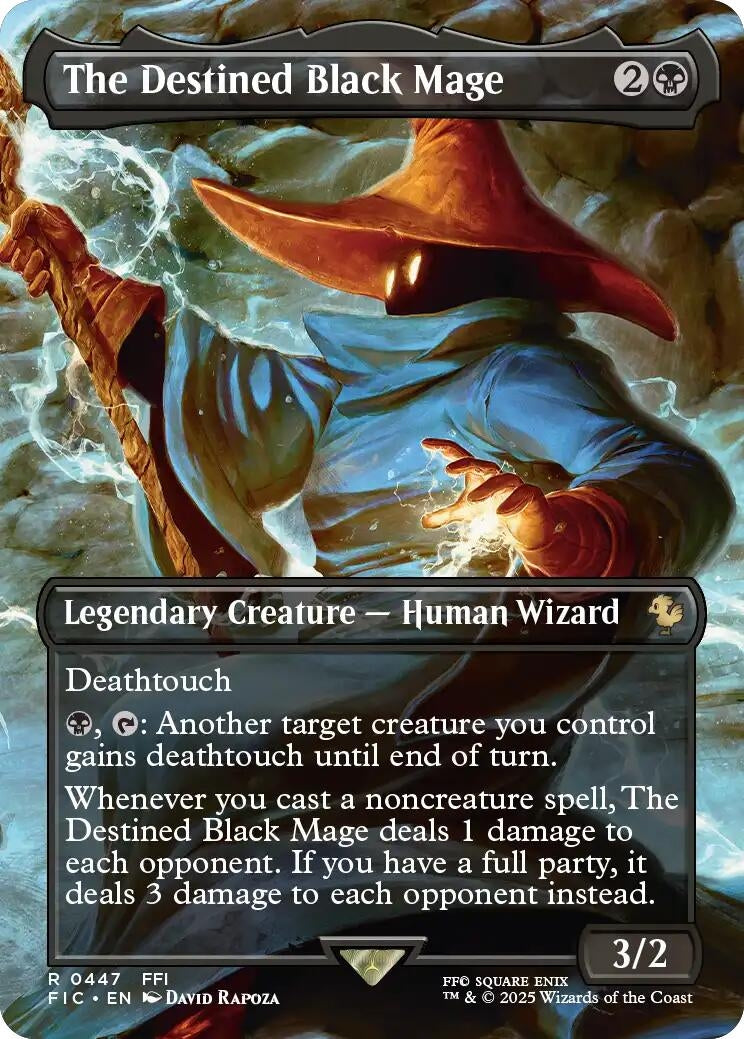 Image for The Destined Black Mage (Borderless) (447) (FINAL FANTASY) - Magic: The Gathering