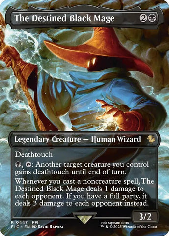 Image for The Destined Black Mage (Borderless) (447) (FINAL FANTASY) - Magic: The Gathering