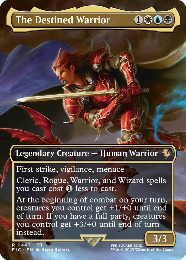 Image for The Destined Warrior (Borderless) (443) (FINAL FANTASY) - Magic: The Gathering