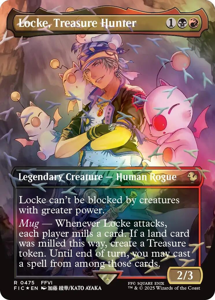 Image for Locke, Treasure Hunter (Borderless) (Chocobo Track Foil) (475) (FINAL FANTASY) - Magic: The Gathering
