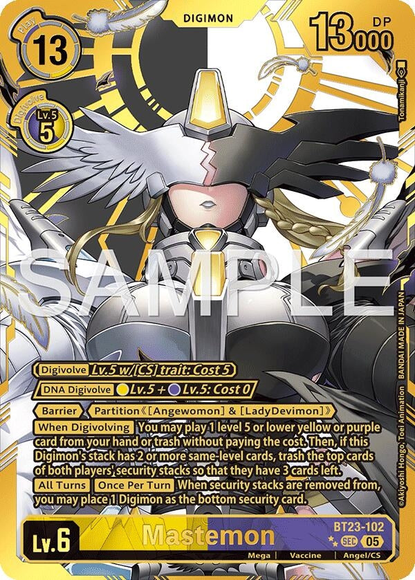 Image for Mastemon (Rare Pull) (BT23-102 SEC) - Digimon Card Game